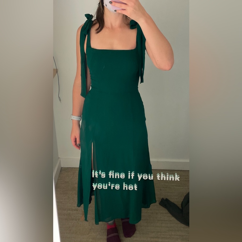 Reformation Tie Shoulder Dress